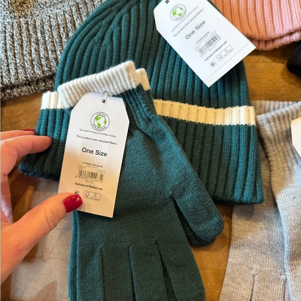 Lot of 16 Cozy Winter Women’s Beanie and Glove Set - Assorted Colors BRAND NEW